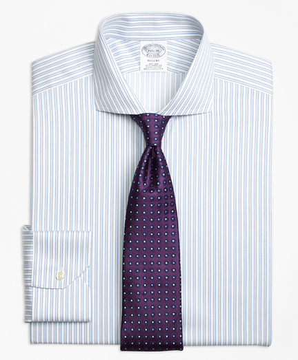 Regent Fitted Dress Shirt, Non-Iron Sidewheeler Stripe