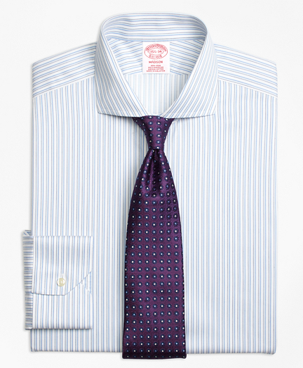 Madison Classic-Fit Dress Shirt, Non-Iron Sidewheeler Stripe