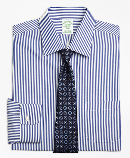 Milano Slim-Fit Dress Shirt, Non-Iron Bengal Stripe