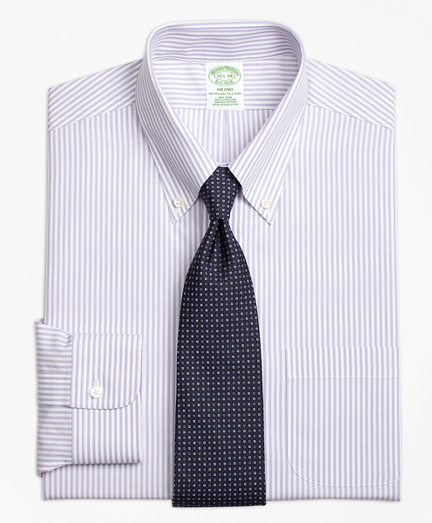 Milano Slim-Fit Dress Shirt, Non-Iron Bengal Stripe