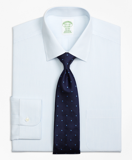 Milano Slim-Fit Dress Shirt, Non-Iron Mini Pinstripe