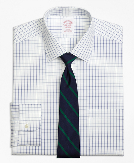 Madison Classic-Fit Dress Shirt, Non-Iron Windowpane