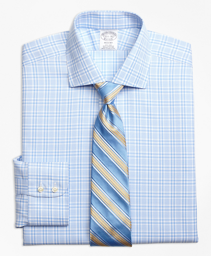 Regent Fitted Dress Shirt, Non-Iron Glen Plaid