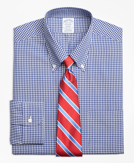 Regent Fitted Dress Shirt, Non-Iron Dobby Gingham