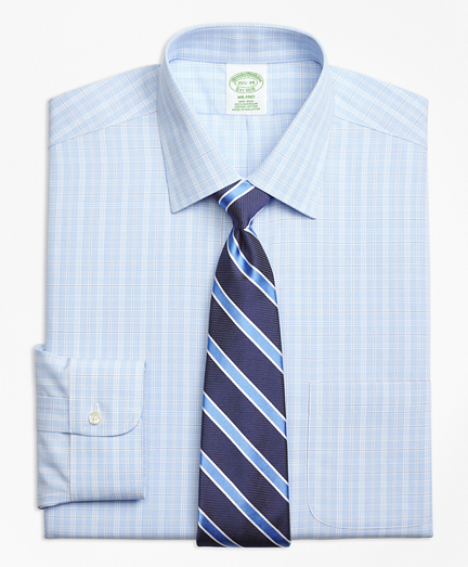 Milano Slim-Fit Dress Shirt, Non-Iron Overcheck