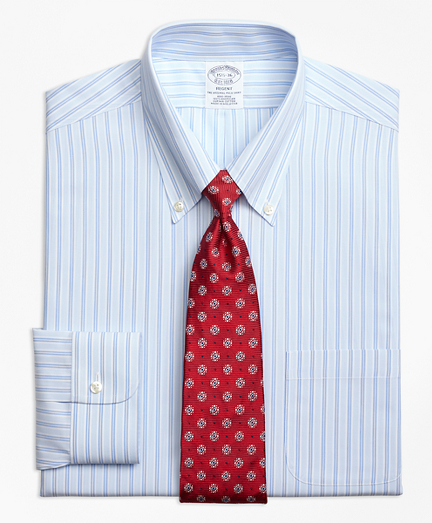 Regent Fitted Dress Shirt, Non-Iron Twin Hairline Stripe