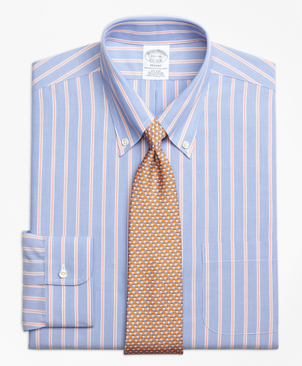 Regent Fitted Dress Shirt, Non-Iron Hairline Twin Stripe