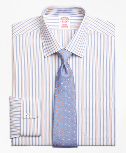 Madison Classic-Fit Dress Shirt, Non-Iron End-on-End Alternating Stripe