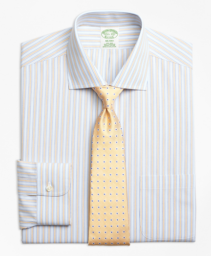 Milano Slim-Fit Dress Shirts, Non-Iron Framed Track Stripe