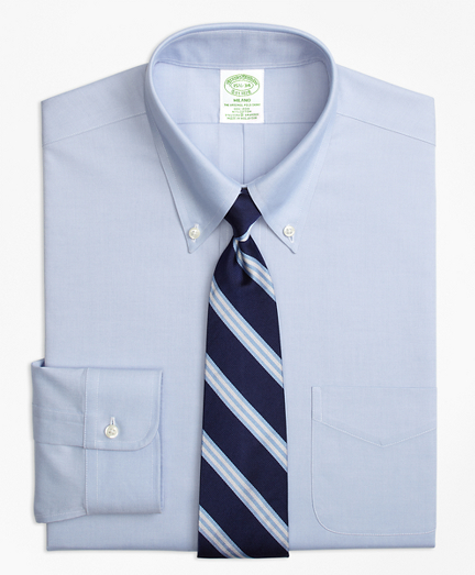 Stretch Milano Slim-Fit Dress Shirt, Non-Iron Button-Down Collar