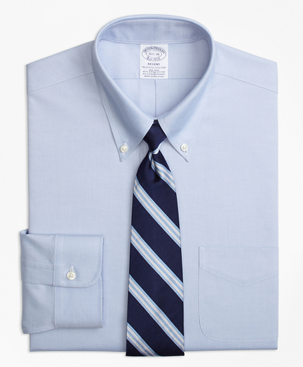 Stretch Regent Fitted Dress Shirt, Non-Iron Pinpoint Button-Down Collar