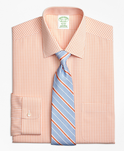 Milano Slim-Fit Dress Shirt, Non-Iron Tonal Sidewheeler Check