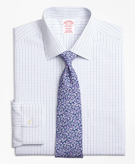 Madison Classic-Fit Dress Shirt, Non-Iron Alternating Windowpane