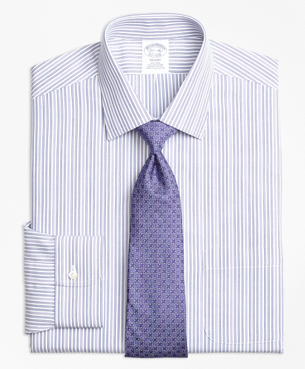 Regent Fitted Dress Shirt, Non-Iron Alternating Double Stripe