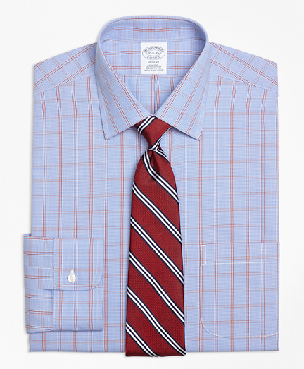 Regent Fitted Dress Shirt, Non-Iron Framed Houndstooth