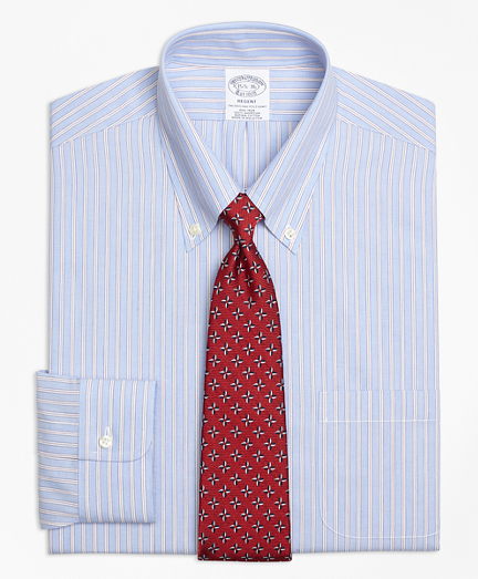 Regent Fitted Dress Shirt, Non-Iron Framed Stripe