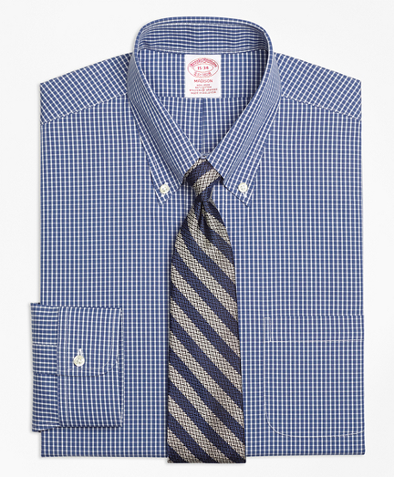 Stretch Madison Classic-Fit Dress Shirt, Non-Iron Ground Check