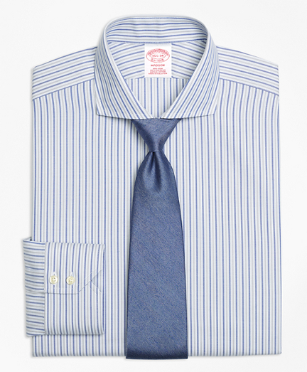 Madison Classic-Fit Dress Shirt, Non-Iron Herringbone Alternating Stripe