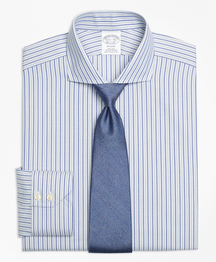 Regent Fitted Dress Shirt, Non-Iron Herringbone Alternating Stripe