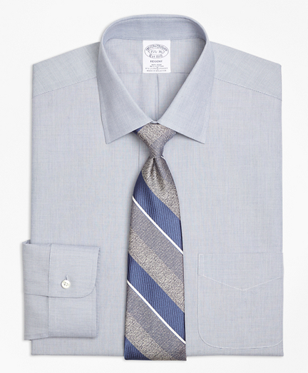 Stretch Regent Fitted Dress Shirt, Non-Iron End-on-End