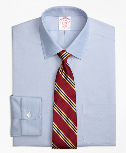 Stretch Madison Classic-Fit Dress Shirt, Non-Iron Pinpoint Spread Collar
