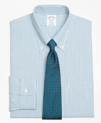 Regent Fitted Dress Shirt, Non-Iron Framed Double Stripe