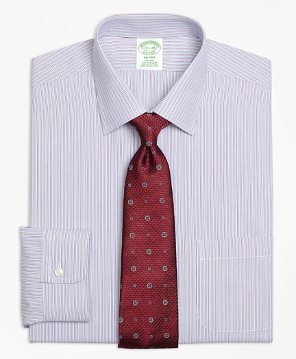 Milano Slim-Fit Dress Shirt, Non-Iron Narrow Stripe
