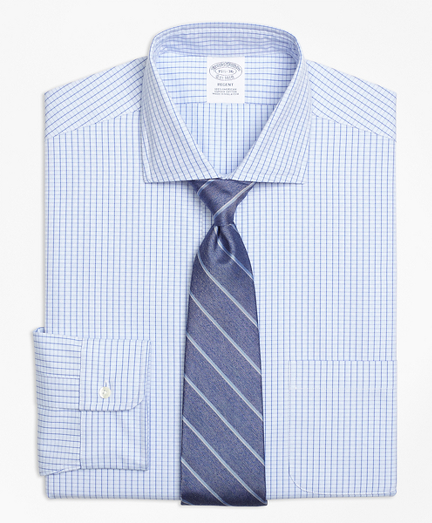 Regent Fitted Dress Shirt, Non-Iron Dobby Windowpane