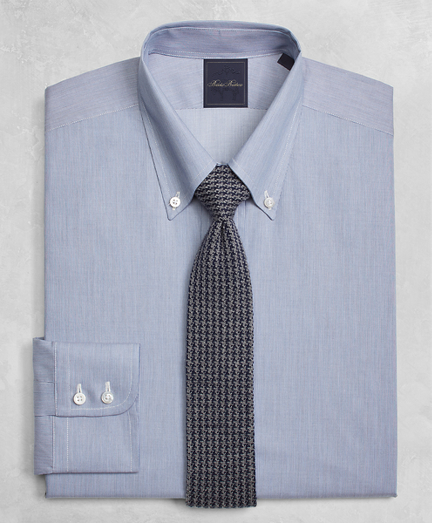 Golden Fleece&reg; Milano Slim-Fit Dress Shirt, Button-Down Collar Micro-Ground-Stripe