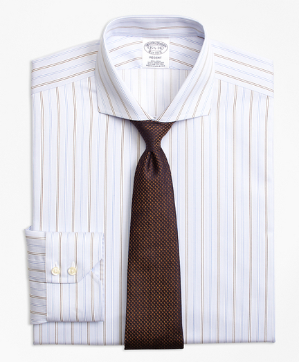 Regent Fitted Dress Shirt, Non-Iron Double Alternating Stripe