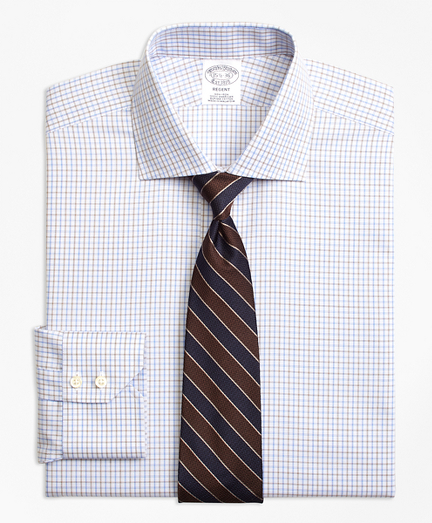 Regent Fitted Dress Shirt, Non-Iron Triple Overcheck