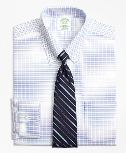 BrooksCool&reg; Milano Slim-Fit Dress Shirt, Non-Iron Triple Windowpane