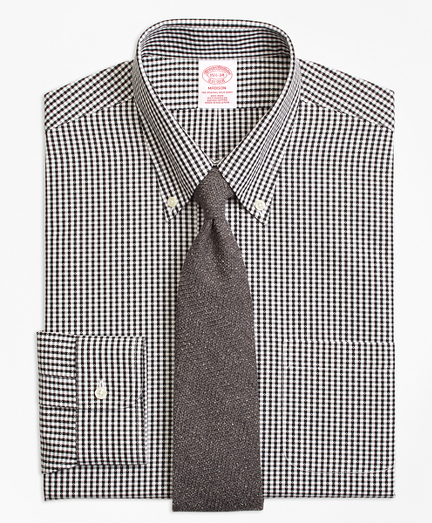 Madison Classic-Fit Dress Shirt, Non-Iron Dobby Gingham