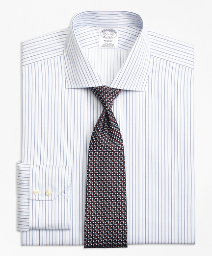 Regent Fitted Dress Shirt, Non-Iron Framed Music Stripe