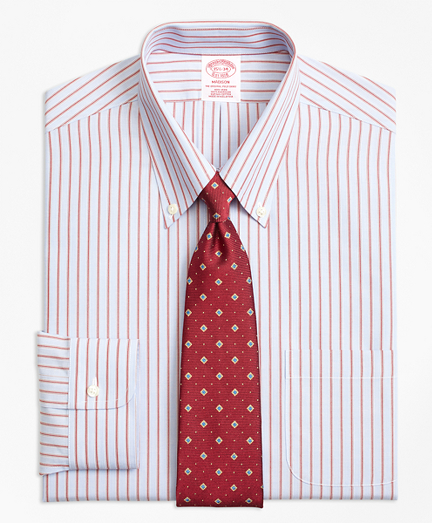 Madison Classic-Fit Dress Shirt, Non-Iron Split Stripe