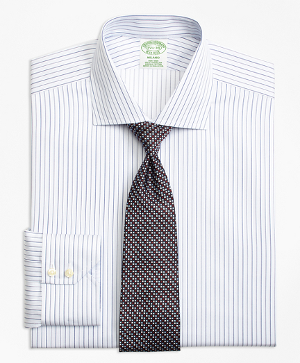 Milano Slim-Fit Dress Shirt, Non-Iron Framed Music Stripe