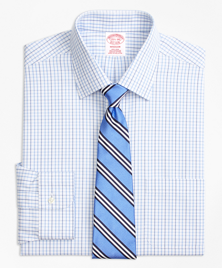 Madison Classic-Fit Dress Shirt, Non-Iron Tonal Check Windowpane