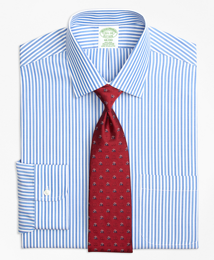 Milano Slim-Fit Dress Shirt, Non-Iron Tonal Bengal Stripe