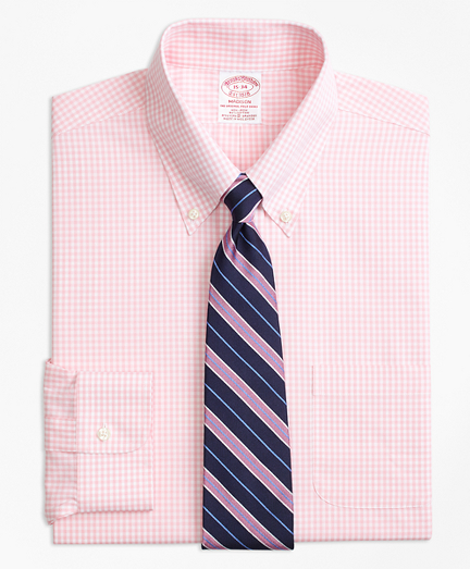 Stretch Madison Classic-Fit Dress Shirt, Non-Iron Gingham