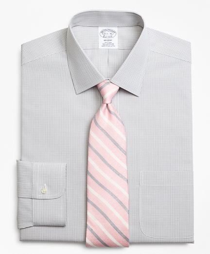 Regent Fitted Dress Shirt, Non-Iron Micro-Framed Gingham