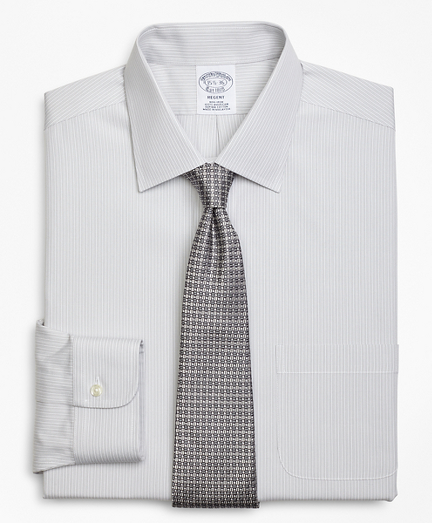 Regent Fitted Dress Shirt, Non-Iron Tonal Framed Stripe