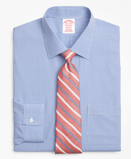Madison Classic-Fit Dress Shirt, Non-Iron Micro-Framed Gingham