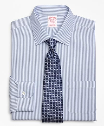 Madison Classic-Fit Dress Shirt, Non-Iron Tonal Framed Stripe