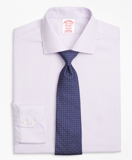 Madison Classic-Fit Dress Shirt, Non-Iron Herringbone Candy Stripe