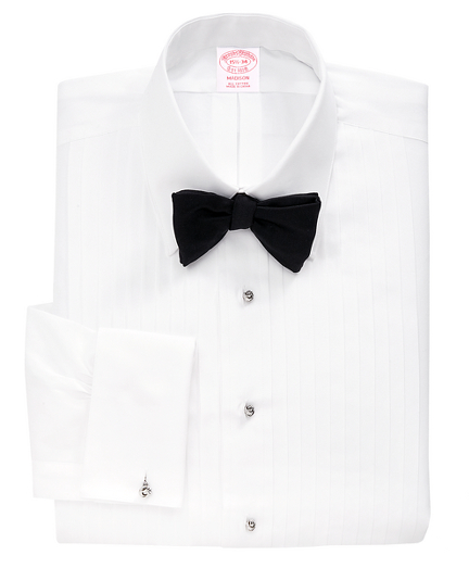 Madison Fit Ten-Pleat Tennis Collar Tuxedo Shirt