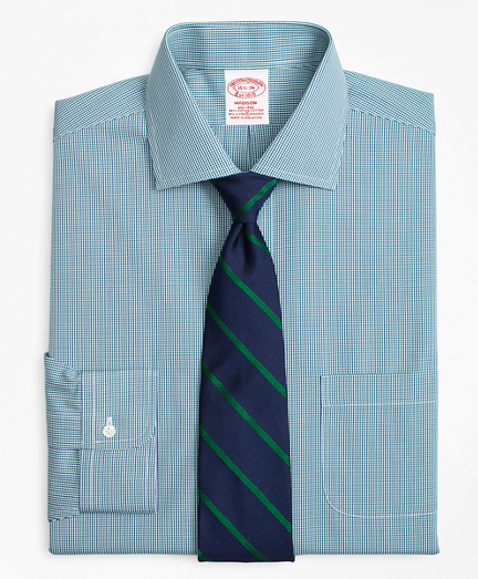 Stretch Madison Classic-Fit Dress Shirt, Non-Iron Two-Tone Gingham