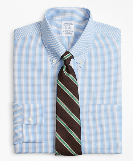 Regent Fitted Dress Shirt, Non-Iron Sidewheeler Gingham