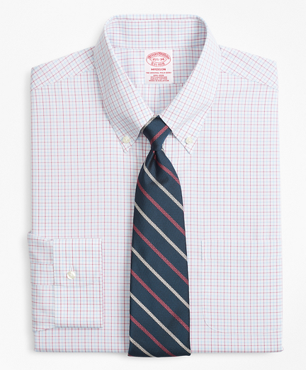 Madison Classic-Fit Dress Shirt, Non-Iron Triple Overcheck