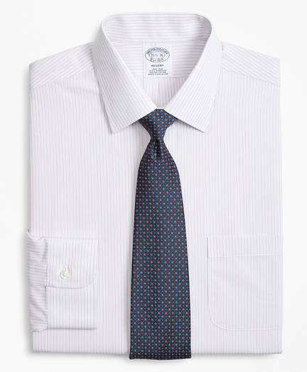 Regent Fitted Dress Shirt, Non-Iron Mini Alternating Stripe