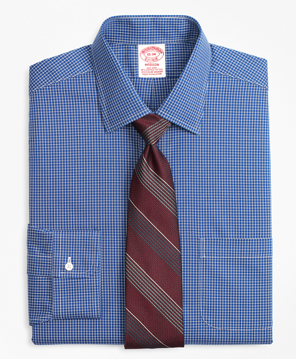 Stretch Madison Classic-Fit Dress Shirt, Non-Iron Ground Check